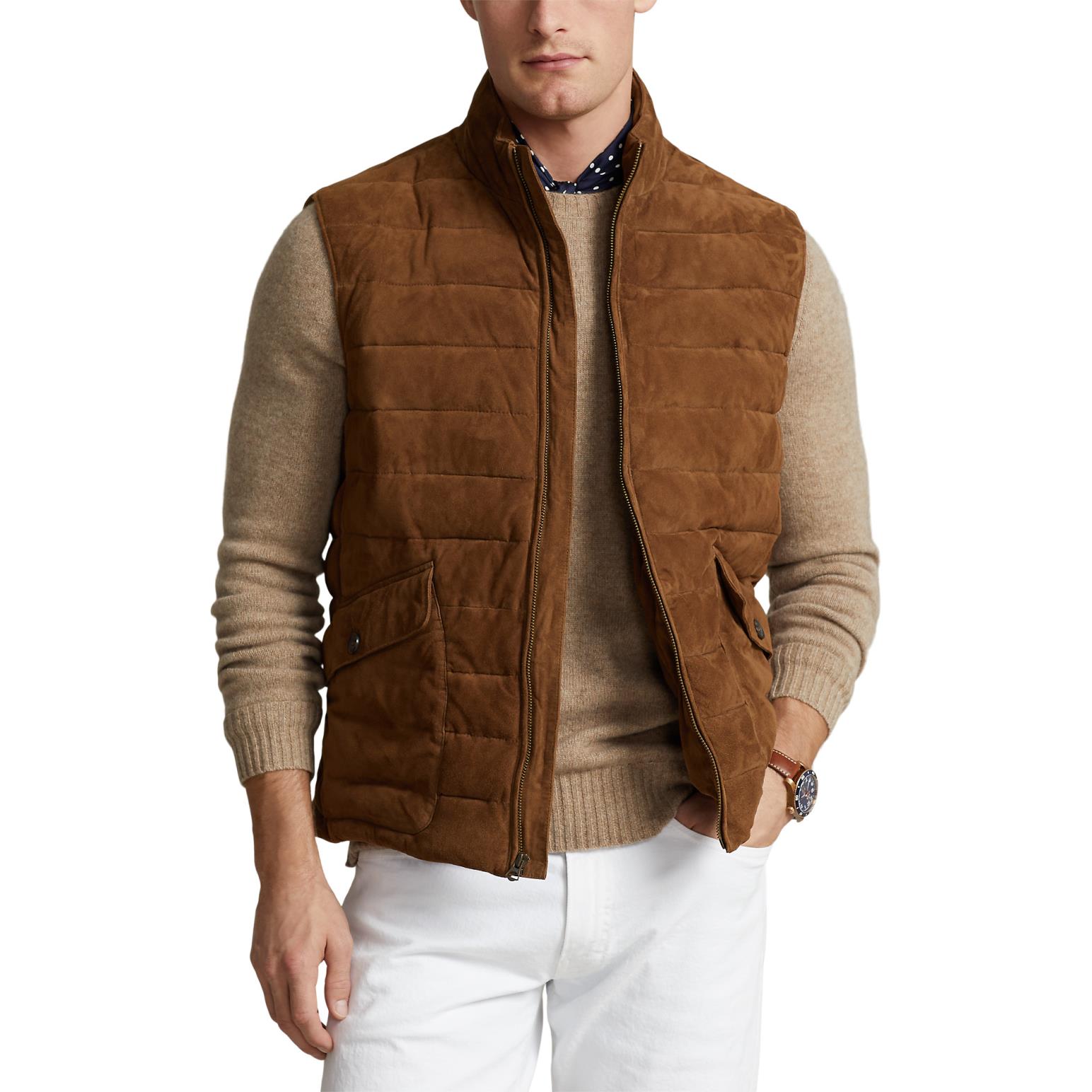 Polo Ralph Lauren Quilted Suede Vest